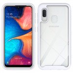 Wholesale Samsung Galaxy A20 / A30 Clear Dual Defense Hybrid Case (White)